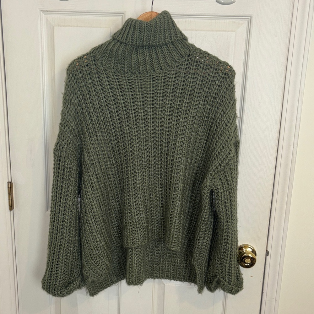 Princess Polly Sage Knit Turtleneck Sweater